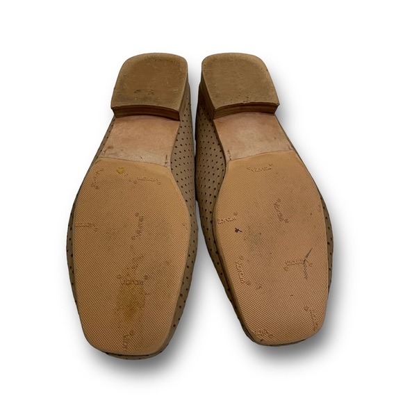 Stuart Weitzman Punchmoc Marble Buckle Suede‎ Signature Loafer Tan W94626 Sz 7 - Picture 6 of 7